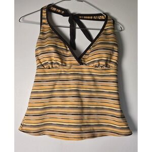 Be Creative Tankini Swim‎ Top Yellow/Black Sz Large